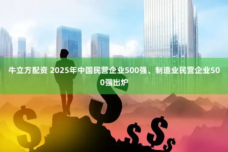 牛立方配资 2025年中国民营企业500强、制造业民营企业500强出炉